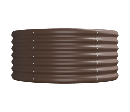 vidaXL augstā puķu kaste, 224x80x36 cm, pulverkrāsots tērauds, brūna