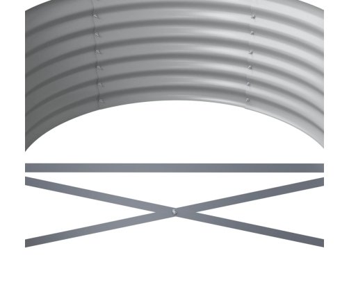 vidaXL augstā puķu kaste, 224x80x36 cm, pulverkrāsots tērauds, brūna