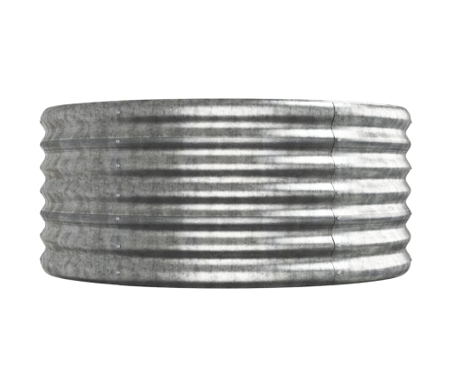 vidaXL augstā puķu kaste, 224x80x36 cm, tērauds, sudrabaina