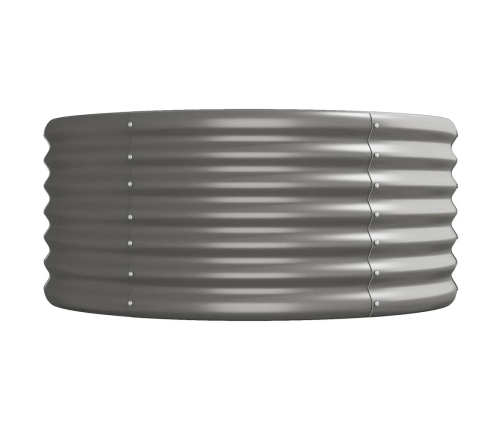 vidaXL augstā puķu kaste, 368x80x36 cm, pulverkrāsots tērauds, pelēka