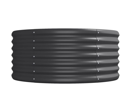 vidaXL augstā puķu kaste, 440x80x36 cm, tērauds, antracītpelēka