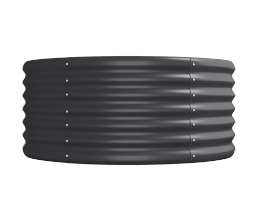 vidaXL augstā puķu kaste, 512x80x36 cm, tērauds, antracītpelēka