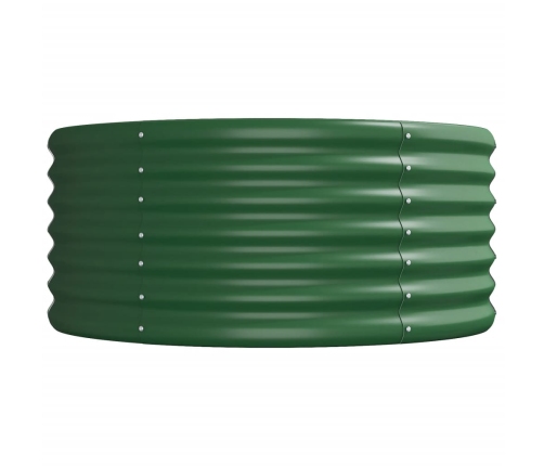 vidaXL augstā puķu kaste, 620x80x36 cm, pulverkrāsots tērauds, zaļa