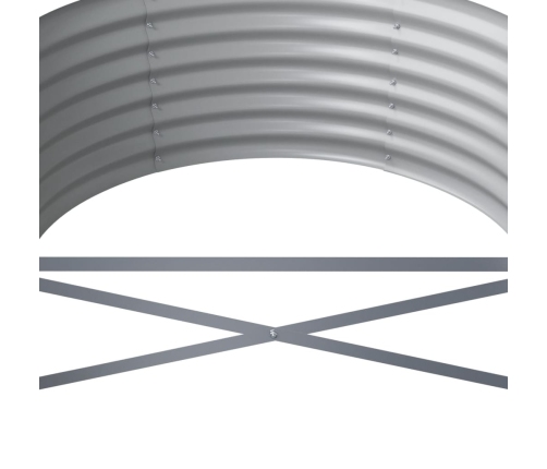 vidaXL augstā puķu kaste, 620x80x36 cm, pulverkrāsots tērauds, zaļa