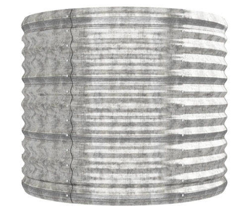 vidaXL augstā puķu kaste, 296x80x68 cm, tērauds, sudrabaina