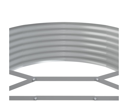 vidaXL augstā puķu kaste, 249x100x36 cm, pulverkrāsots tērauds, brūna