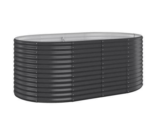 vidaXL augstā puķu kaste, 175x100x68 cm, tērauds, antracītpelēka