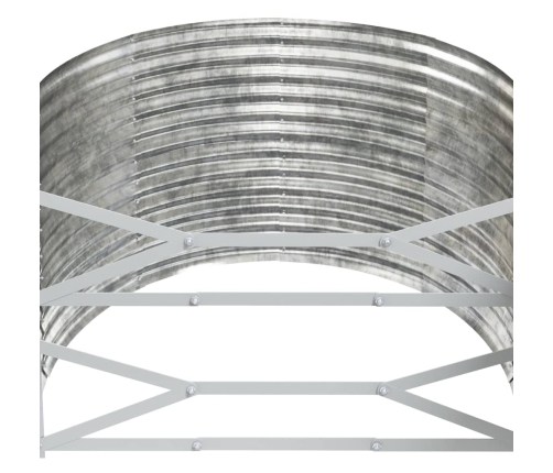 vidaXL augstā puķu kaste, 396x100x68 cm, tērauds, sudrabaina