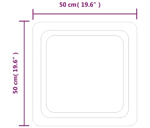 vidaXL vannasistabas spogulis ar LED, 50x50 cm