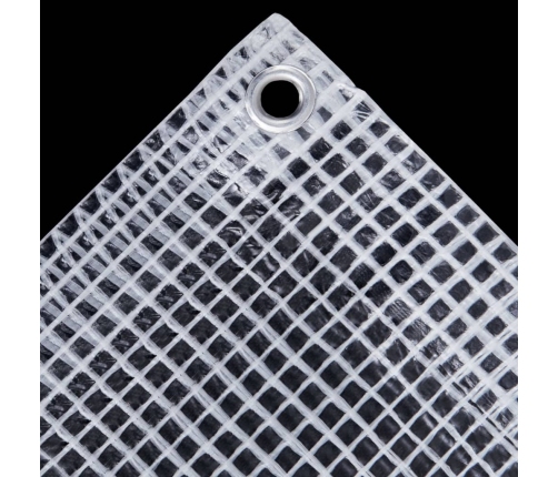 vidaXL brezenta pārklājs, smalki austs, 140 g/m², 4x8 m, balts