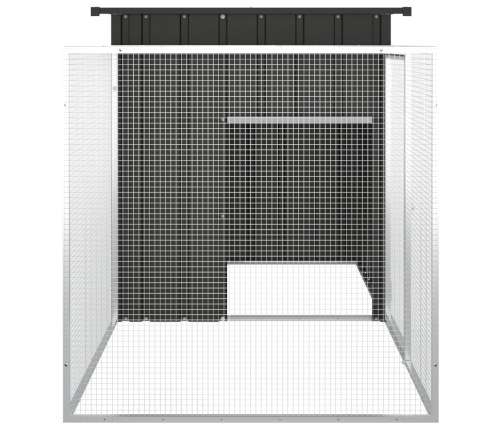 vidaXL vistu būris, antracītpelēks, 200x91x100 cm, cinkots tērauds
