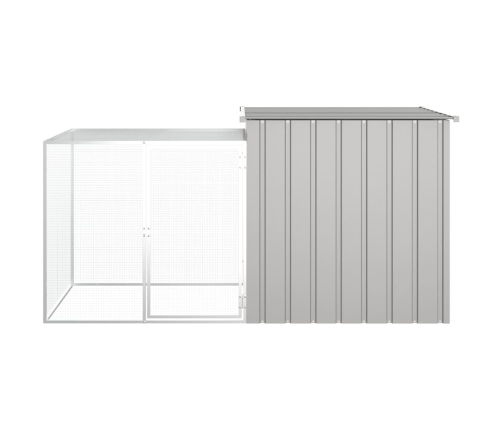 vidaXL vistu būris, pelēks, 200x91x100 cm, cinkots tērauds