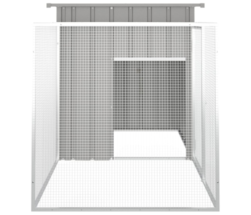 vidaXL vistu būris, pelēks, 200x91x100 cm, cinkots tērauds