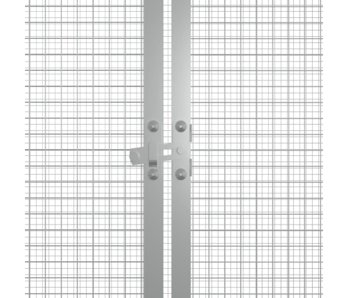 vidaXL vistu būris, pelēks, 200x91x100 cm, cinkots tērauds