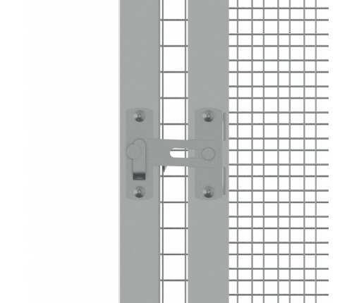 vidaXL putnu būris, pelēks, 111x107x211,5 cm, cinkots tērauds
