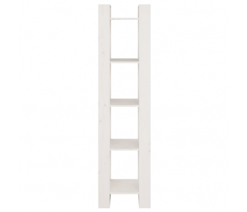 vidaXL grāmatu plaukts, balts, 41x35x160 cm, priedes masīvkoks