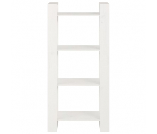 vidaXL grāmatu plaukts, balts, 60x35x125 cm, masīvkoks