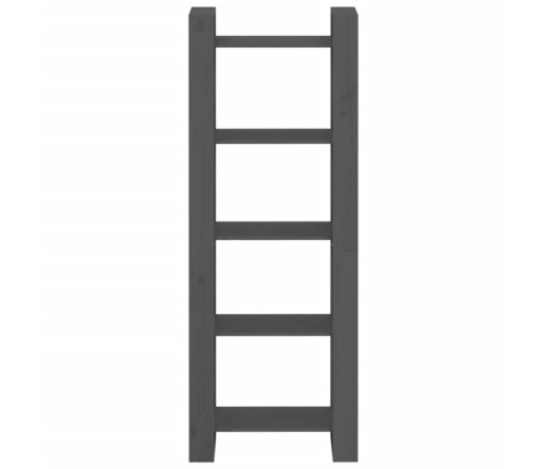 vidaXL grāmatu plaukts, pelēks, 60x35x160 cm, masīvkoks