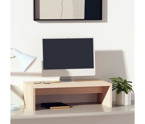 vidaXL monitora paliktnis, 50x27x15 cm, priedes masīvkoks