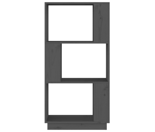 vidaXL grāmatu plaukts, pelēks, 51x25x101 cm, priedes masīvkoks