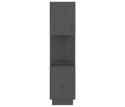 vidaXL grāmatu plaukts, pelēks, 51x25x101 cm, priedes masīvkoks