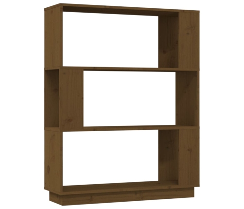 vidaXL grāmatu plaukts, medus brūns, 80x25x101 cm, masīvkoks