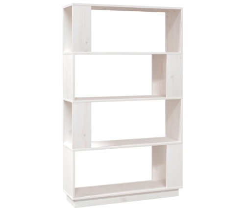 vidaXL grāmatu plaukts, balts, 80x25x132 cm, priedes masīvkoks