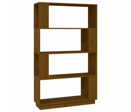 vidaXL grāmatu plaukts, medus brūns, 80x25x132 cm, masīvkoks