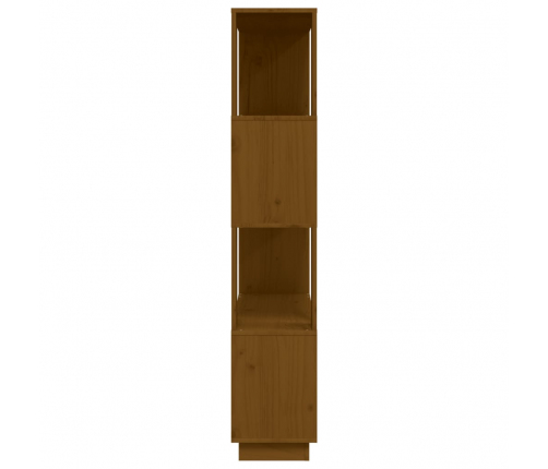 vidaXL grāmatu plaukts, medus brūns, 80x25x132 cm, masīvkoks