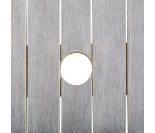 vidaXL 9-daļīgs dārza mēbeļu komplekts, akācijas masīvkoks, pelēks