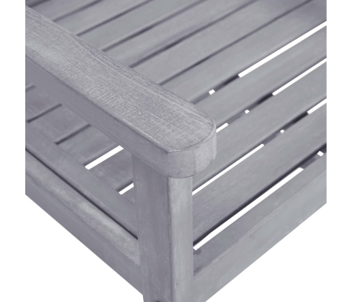 vidaXL 9-daļīgs dārza mēbeļu komplekts, akācijas masīvkoks, pelēks