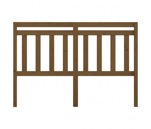 vidaXL gultas galvgalis, medus brūns, 146x4x100 cm, priedes masīvkoks