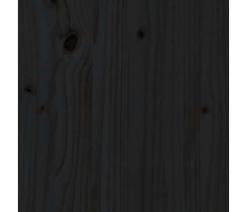 vidaXL gultas galvgalis, melns, 126x4x100 cm, priedes masīvkoks