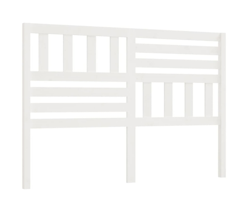 vidaXL gultas galvgalis, balts, 156x4x100 cm, priedes masīvkoks