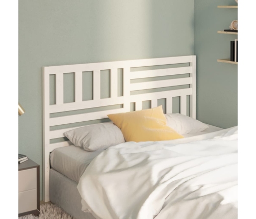 vidaXL gultas galvgalis, balts, 156x4x100 cm, priedes masīvkoks