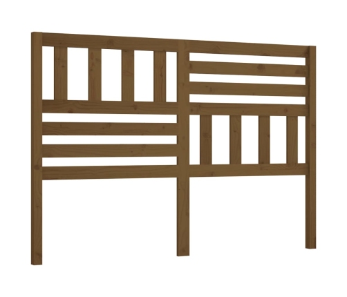 vidaXL gultas galvgalis, medus brūns, 156x4x100 cm, priedes masīvkoks