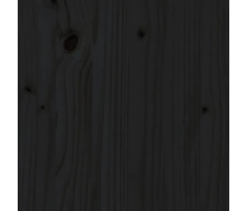 vidaXL gultas galvgalis, melns, 81x4x100 cm, priedes masīvkoks