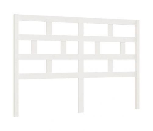 vidaXL gultas galvgalis, balts, 141x4x100 cm, priedes masīvkoks