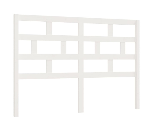 vidaXL gultas galvgalis, balts, 156x4x100 cm, priedes masīvkoks