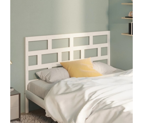 vidaXL gultas galvgalis, balts, 156x4x100 cm, priedes masīvkoks