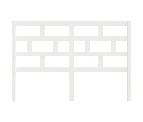 vidaXL gultas galvgalis, balts, 156x4x100 cm, priedes masīvkoks