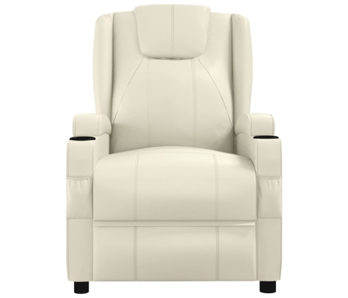 vidaXL masāžas krēsls, krēmbalta mākslīgā āda