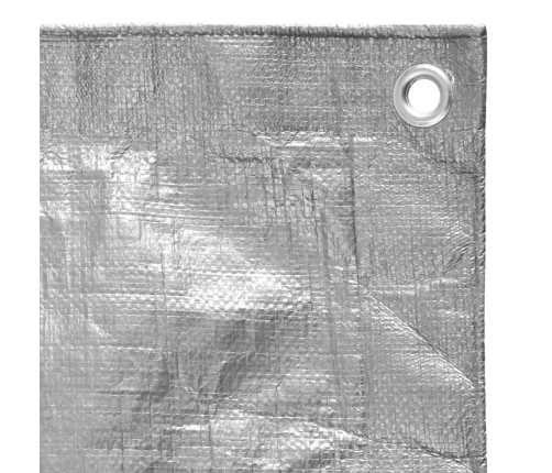 vidaXL brezenta pārklājs, 180 g/m², 3x3 m, pelēks, HDPE