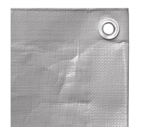 vidaXL brezenta pārklājs, 260 g/m², 4x8 m, pelēks, HDPE