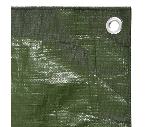vidaXL brezenta pārklājs, 180 g/m², 4x4 m, zaļš, HDPE