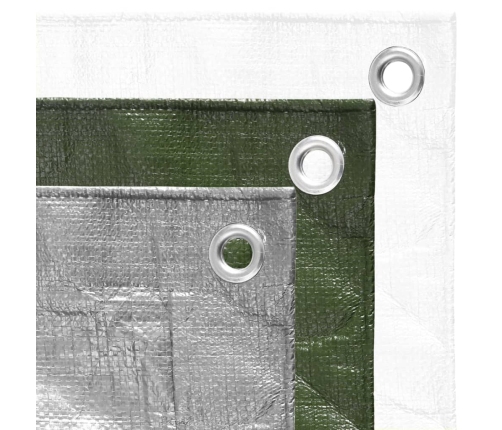 vidaXL brezenta pārklājs, 180 g/m², 4x4 m, zaļš, HDPE