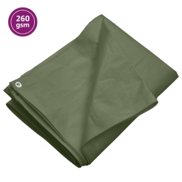 Brezenta Pārklājs, 260 G/M², 3X4 M, Zaļš, Hdpe Vidaxl