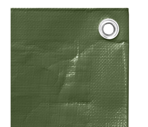 vidaXL brezenta pārklājs, 260 g/m², 4x5 m, zaļš, HDPE