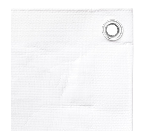 vidaXL brezenta pārklājs, 260 g/m², 2x3 m, balts, HDPE