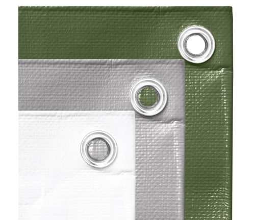 vidaXL brezenta pārklājs, 260 g/m², 2x3 m, balts, HDPE